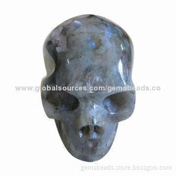 Gemstone carving skull